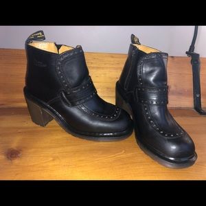 Dr Martens Black Heeled Booties